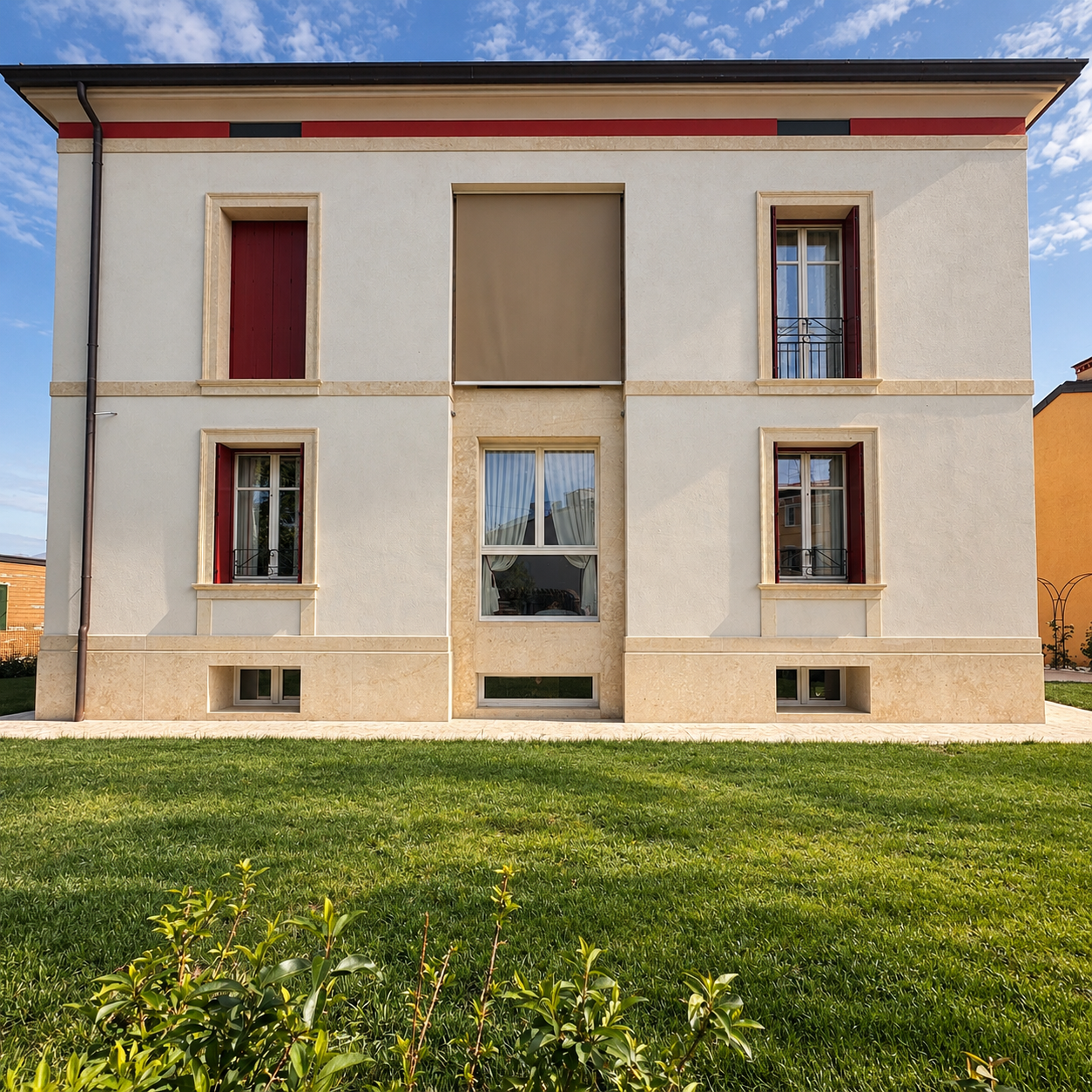 facciata fronte villa pescantina