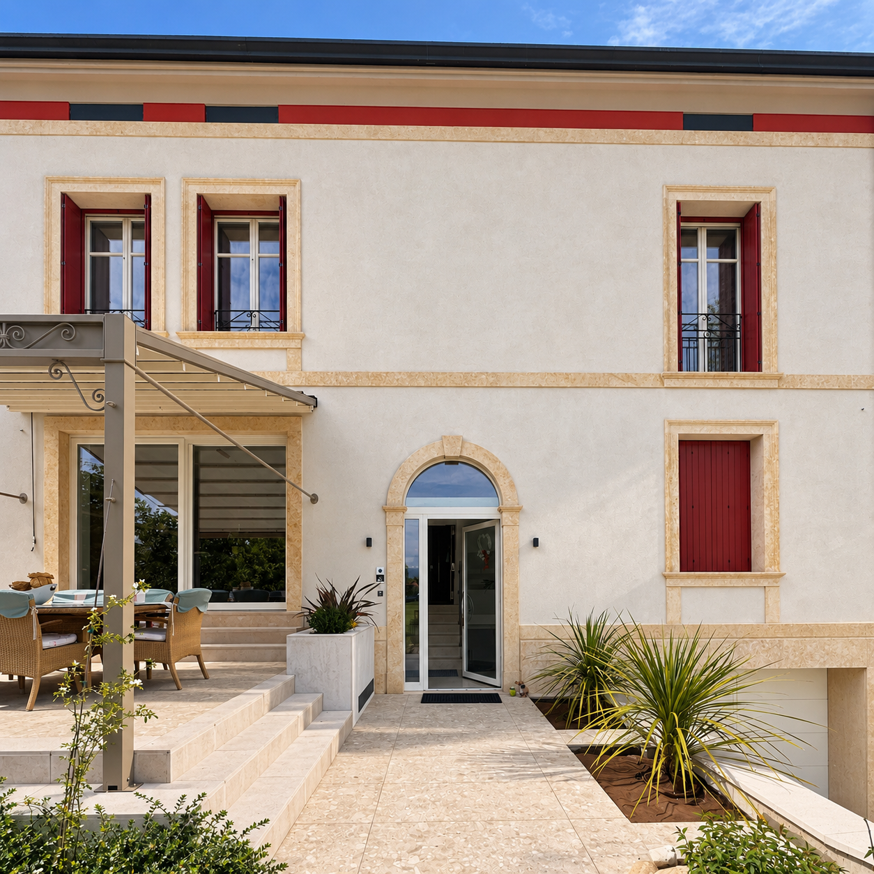 facciata retro villa pescantina